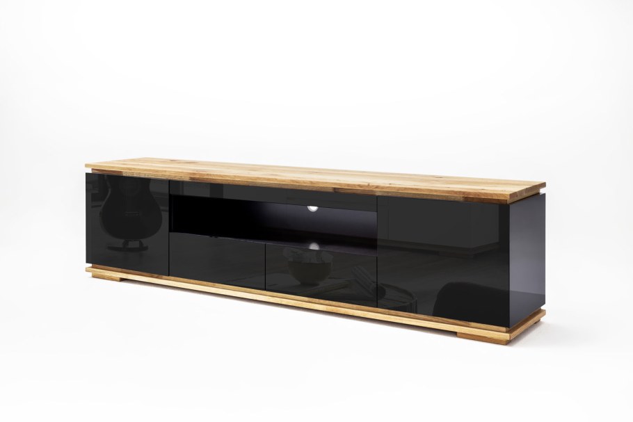 Тумба под ТВ лофт черная