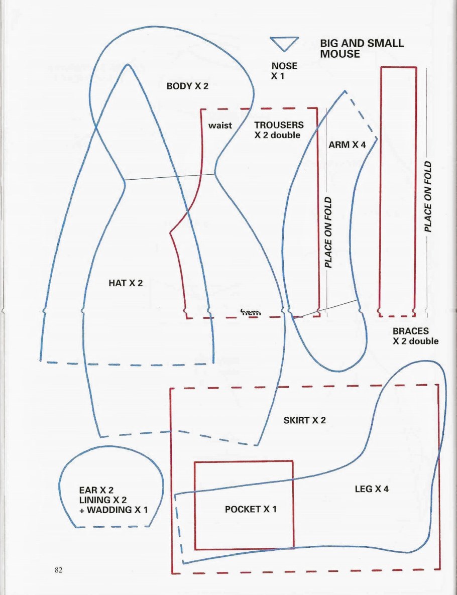Выкройка зайца Дзигора