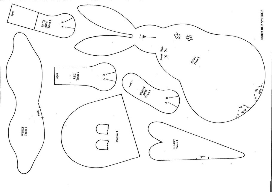 Игрушка сплюшка Зайка выкройка