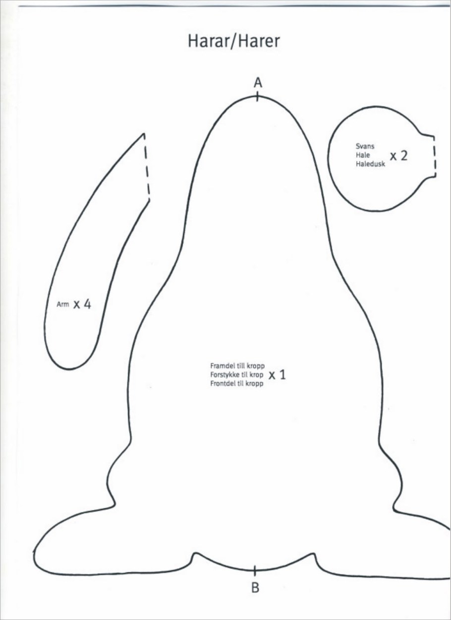 Выкройки игрушек из ткани Тильда зайцы