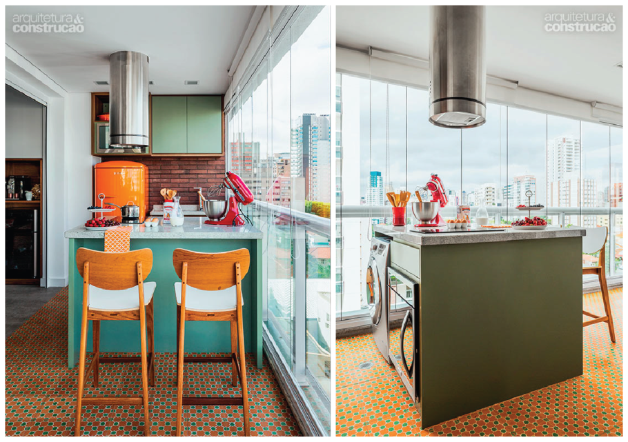 Сочетание оранжевого в интерьере