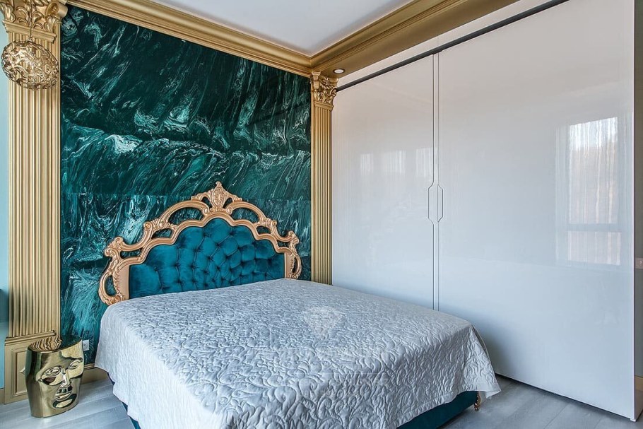 Спальня в цвете малахит