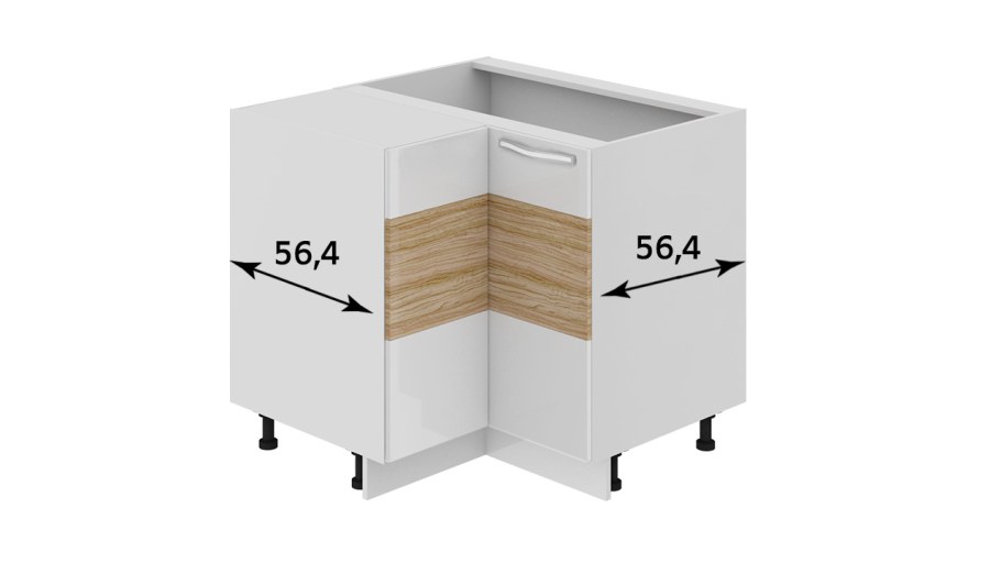 Нижний угловой модуль 900х900