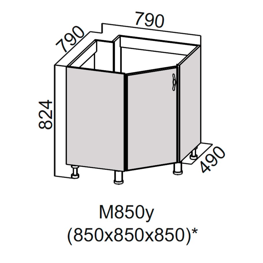 Тумба под мойку 850 850