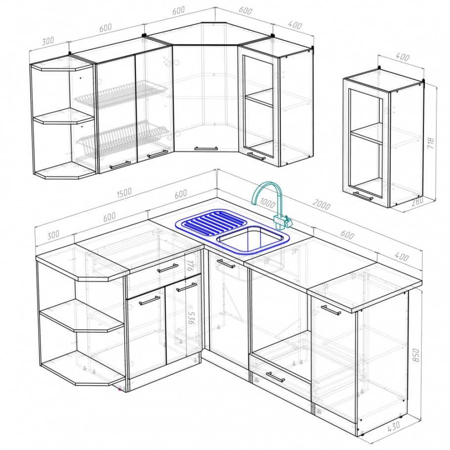 Кухонный гарнитур "Лиана ультра"