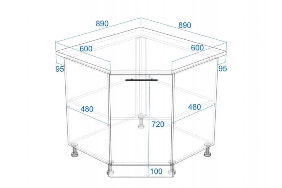 Модуль кухонный угловой 600 Базис