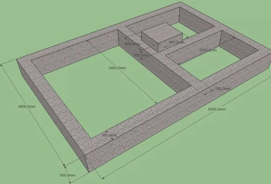 Ленточный фундамент 5х5