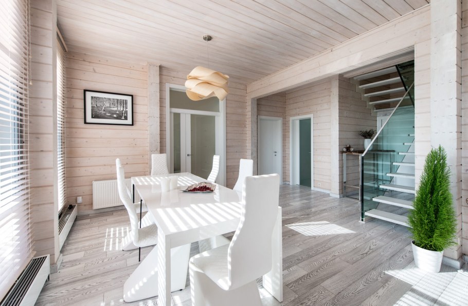 Тиккурила имитация бруса в интерьере