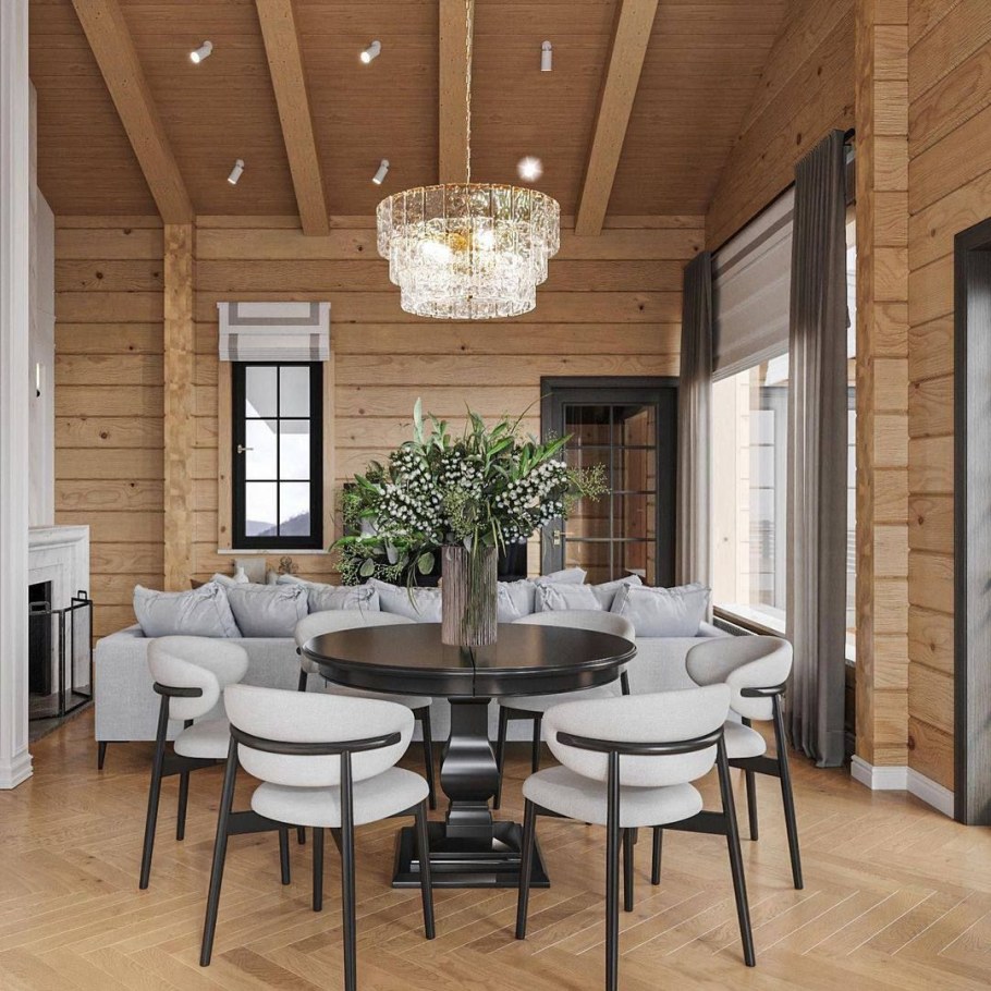 Дом из клееного бруса интерьер