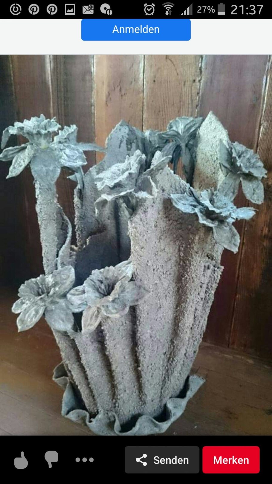 Садовые вазы из цемента