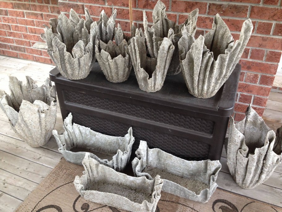 Кашпо для цветов из цемента