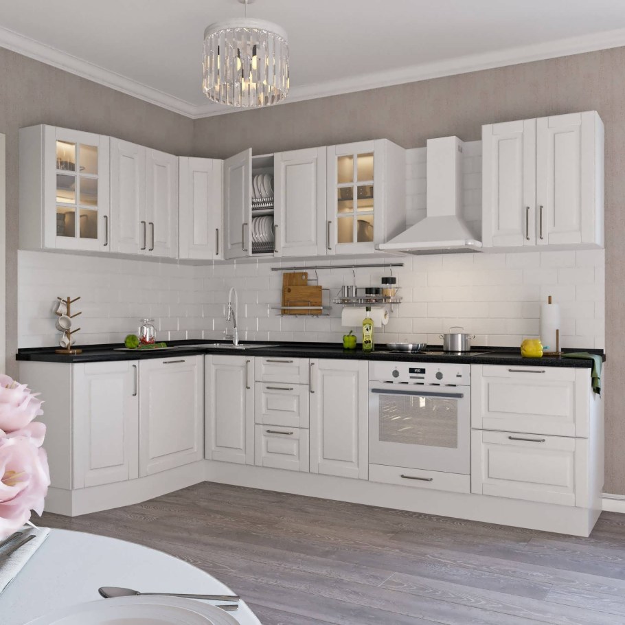 Кухня Леда белая Леруа Мерлен