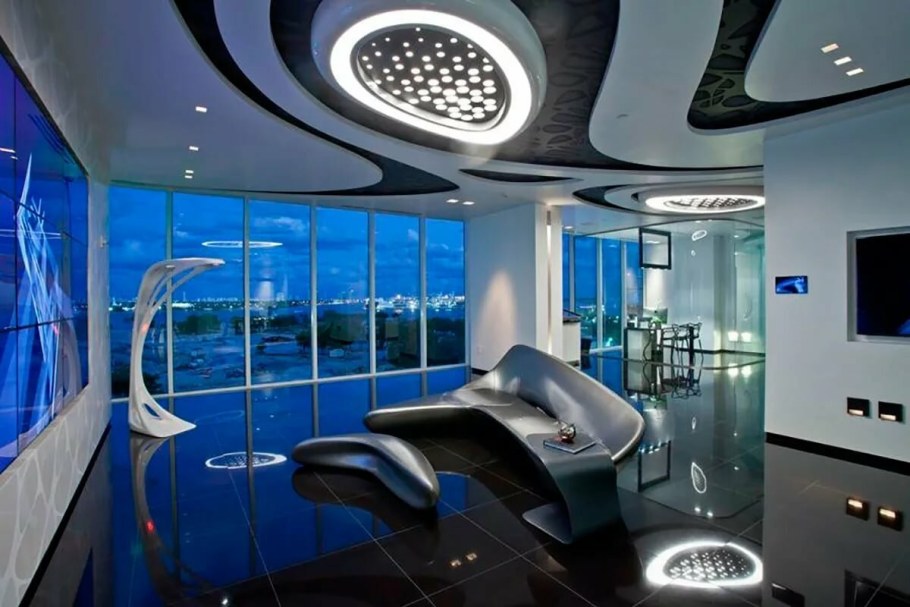 Ретрофутуризм интерьер