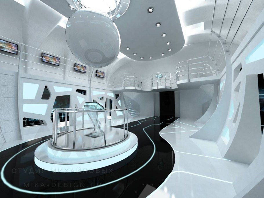 Интерьер футуризм звездолет