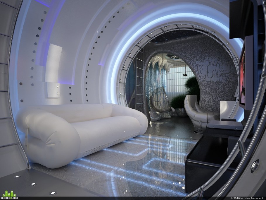 Комната в стиле космического корабля