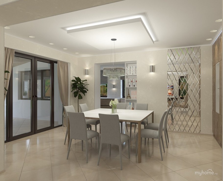 Кухня-столовая в частном доме