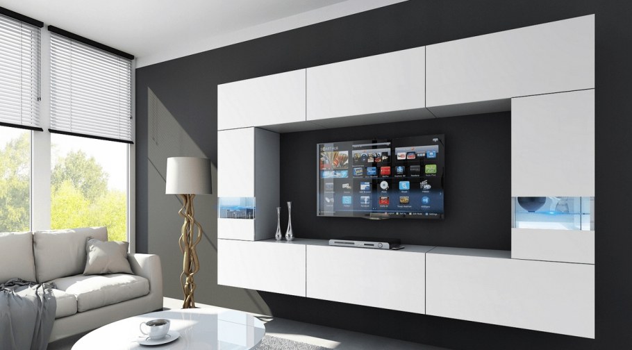 Стенка Купертино Нью 2 белая