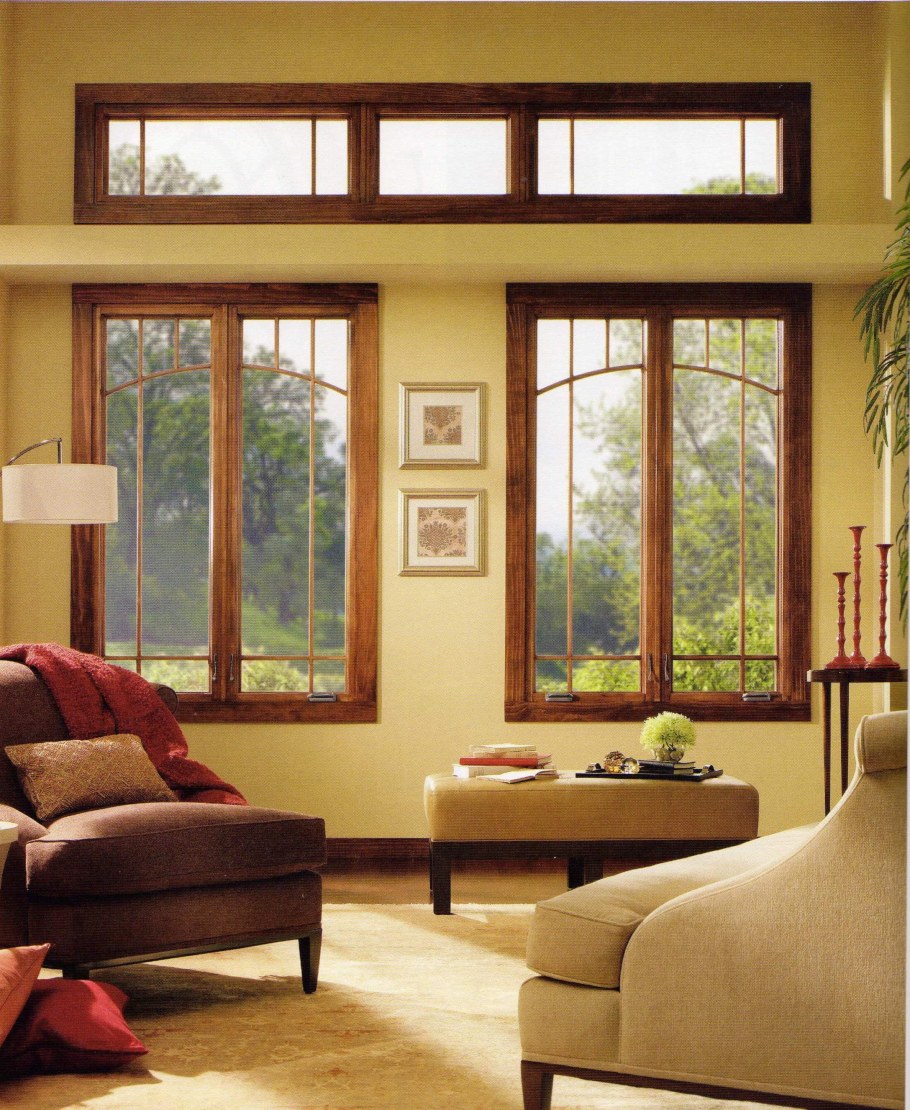 Деревянные окна в интерьере