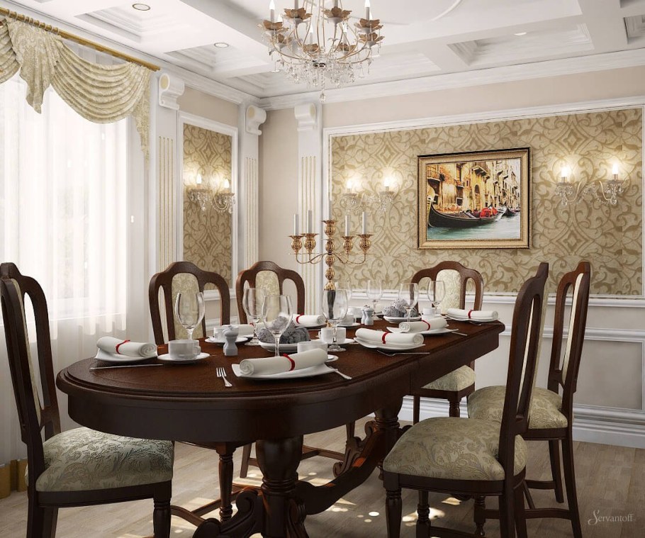 Красивые столовые в классическом стиле