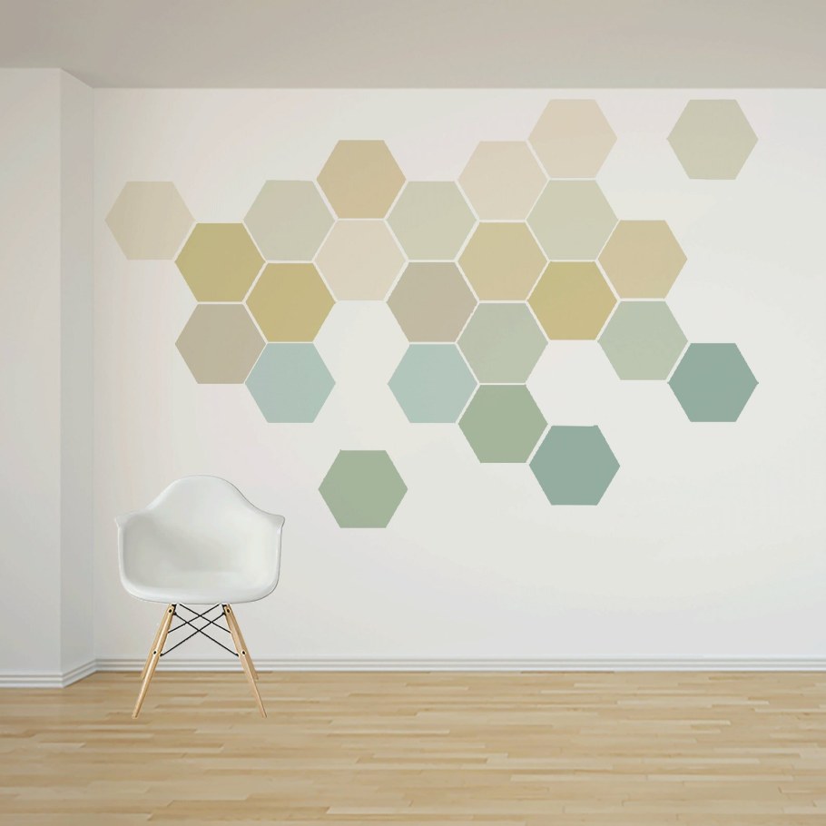 Геометрический декор стен