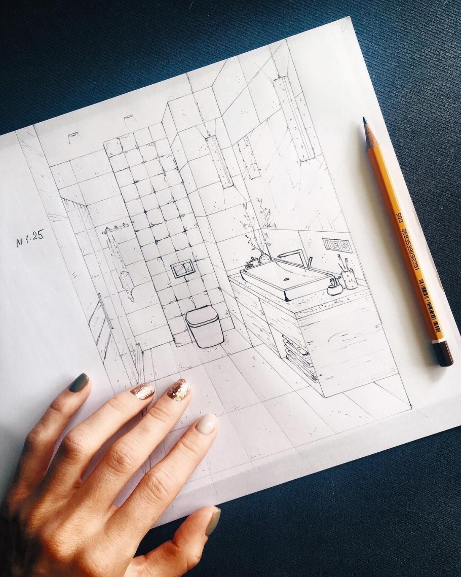 Чертеж интерьера