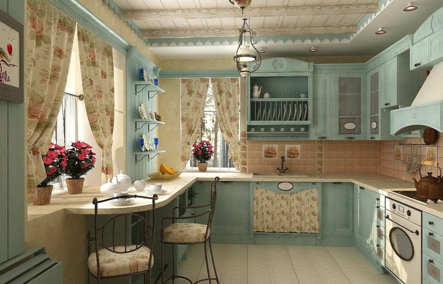 Кухня в стиле Кантри Эклектика Прованс