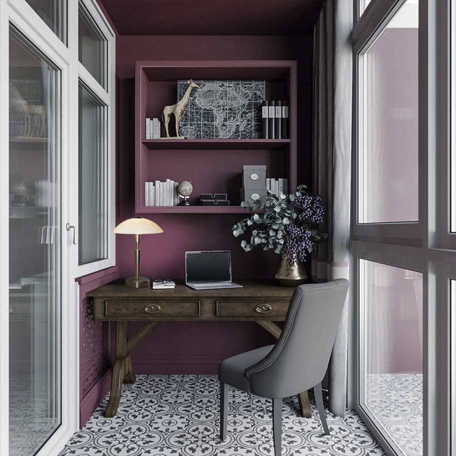 Отделка балкона под кабинет