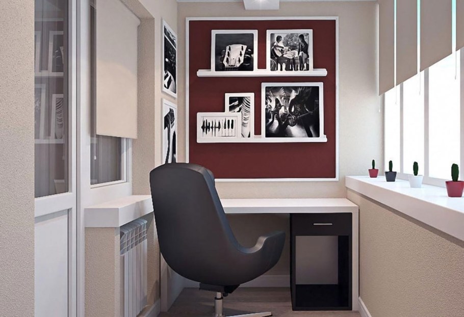 Рабочая зона на балконе