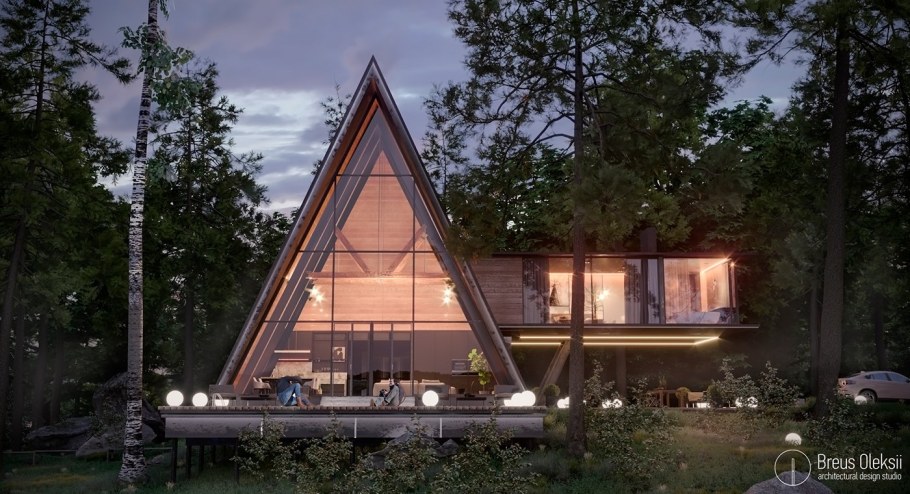 Дом a-frame (дом шалаш)