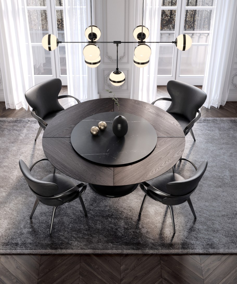 Стол круглый с надставками ø120 см Concorde