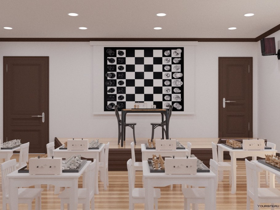 Шахматная тематика в интерьере
