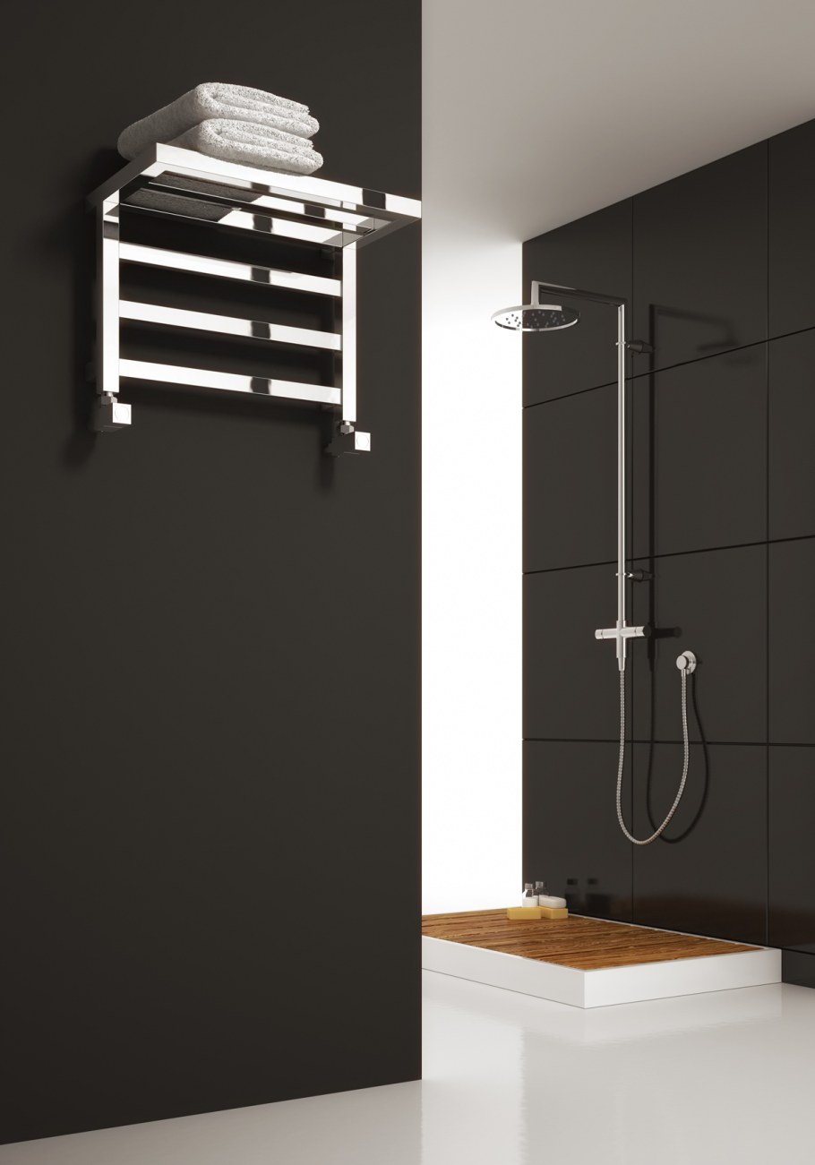 Полотенцесушитель электрический в интерьере ванной