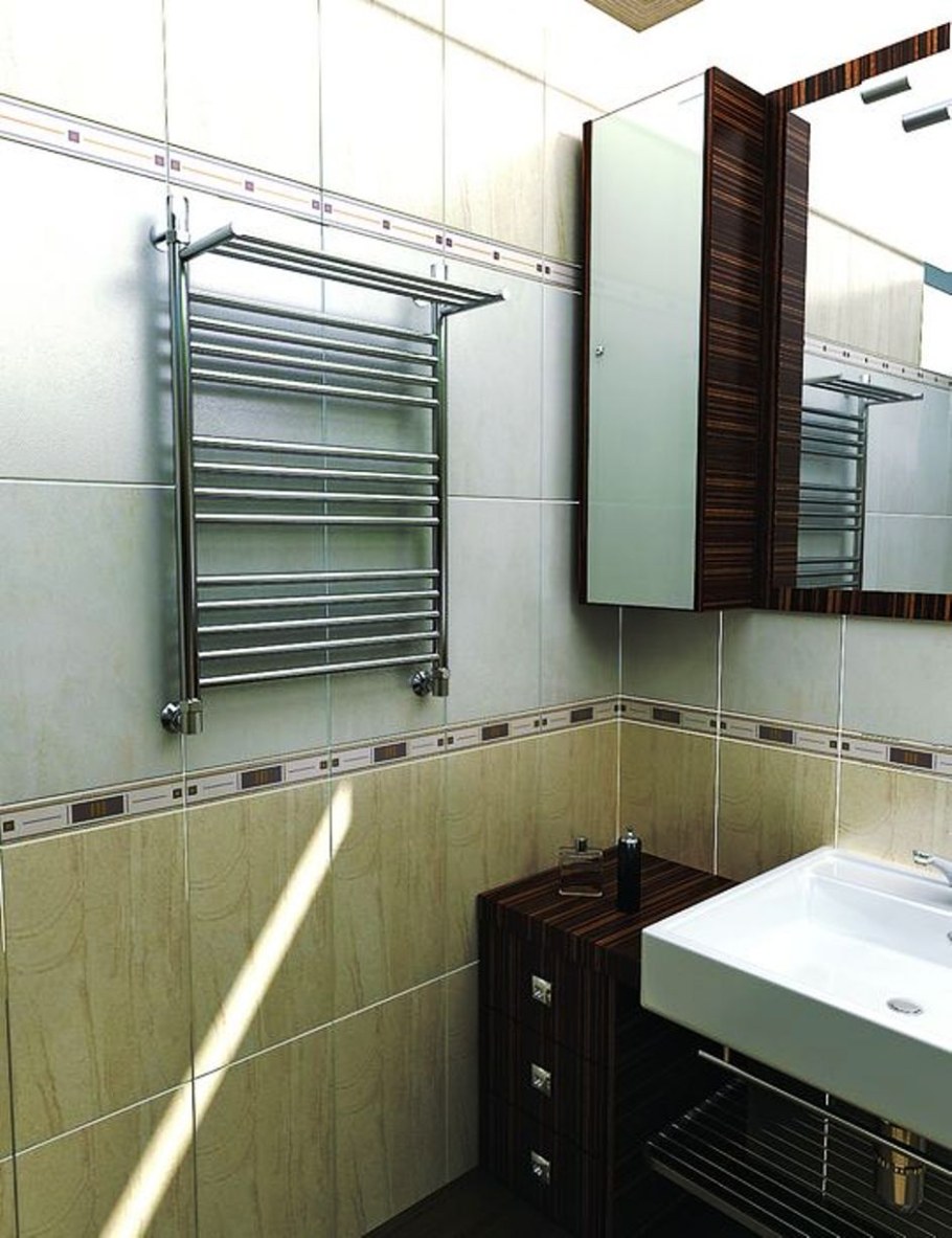 Водяной полотенцесушитель Tera Богема с полкой 500x1000 ПСБ