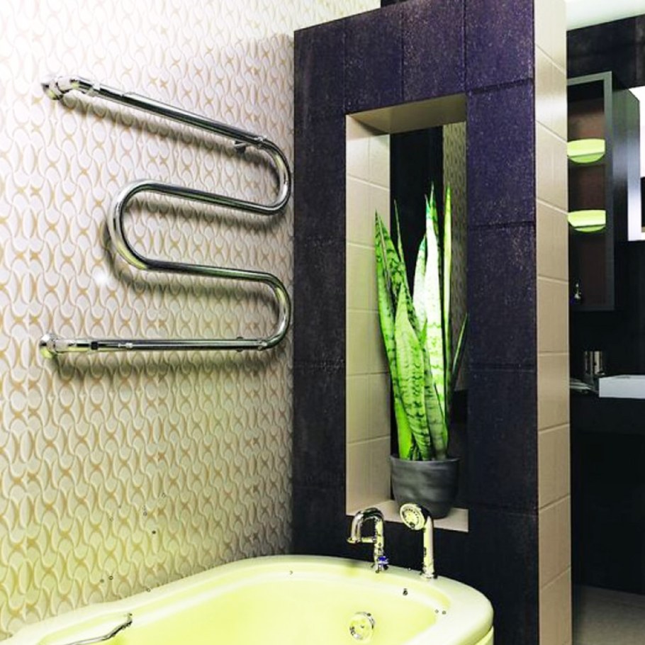 Водяной полотенцесушитель Tera м-образный с полкой 600x500