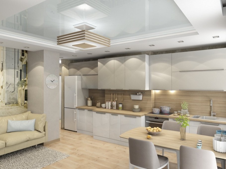 Интерьер кухни гостиной 22 м2 хрущ