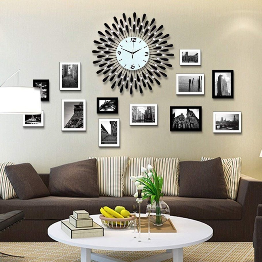 Украшение стены над диваном