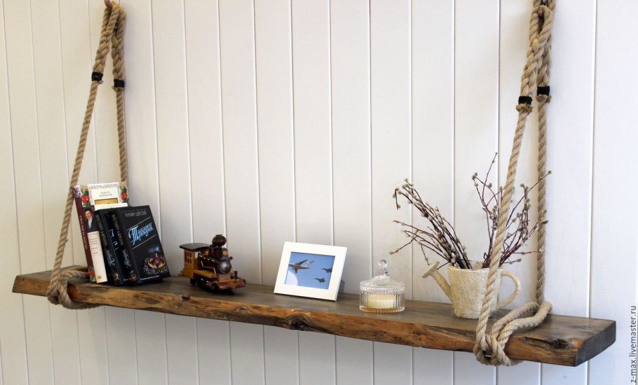 Декор с канатом в интерьере
