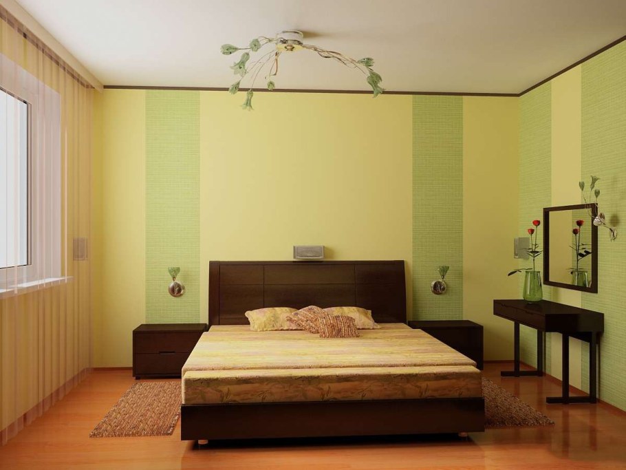 Обои для спальни комбинированные