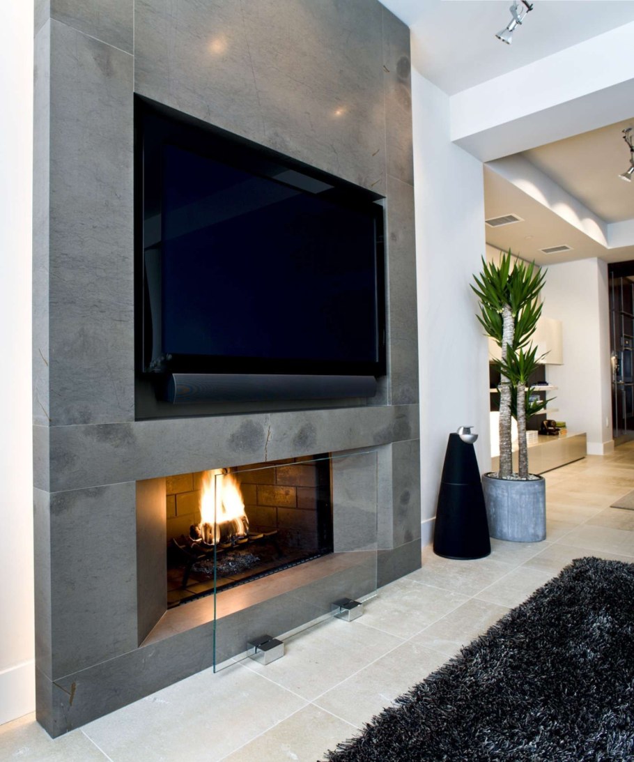 Камин в современном интерьере