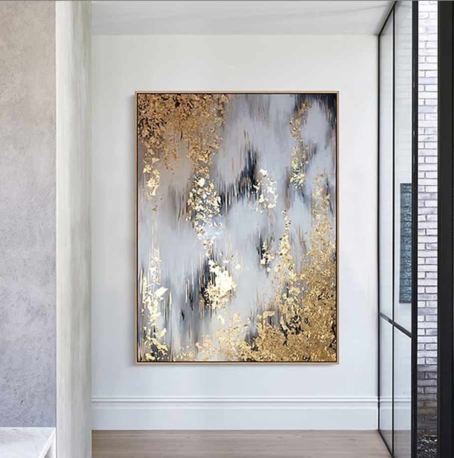 Картины с сусальным золотом в интерьере