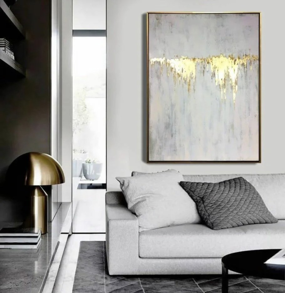 Интерьерные картины с золотом