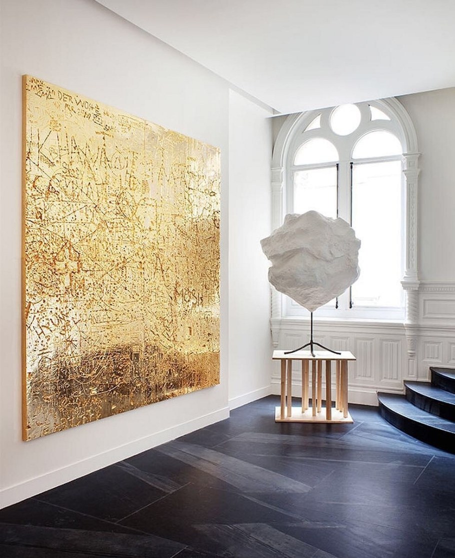 Интерьер белый с золотом