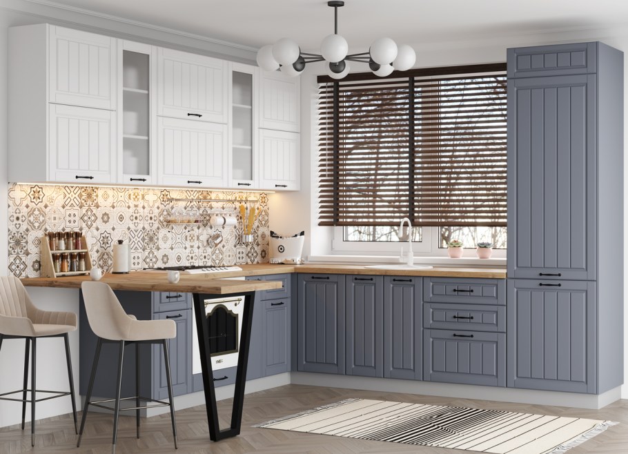 Модульная кухня Империя белый эмалит ДСВ