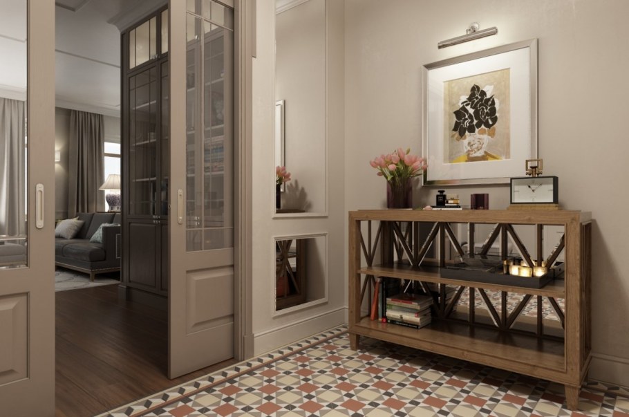 Шкаф в прихожую в американском стиле