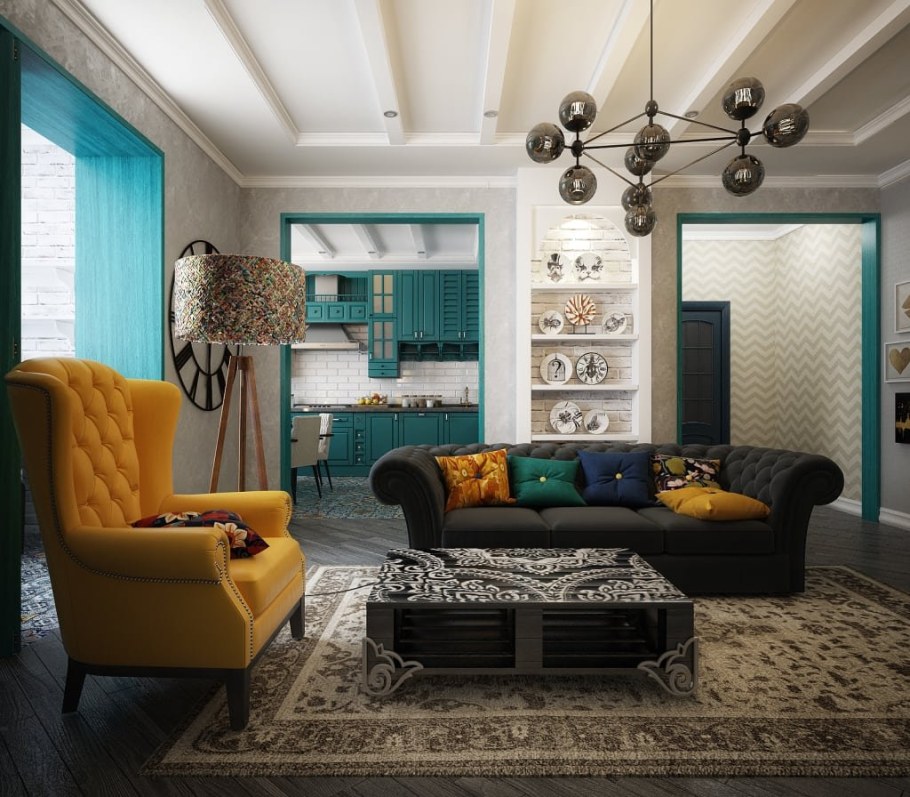 Интерьер квартиры в стиле Фьюжн