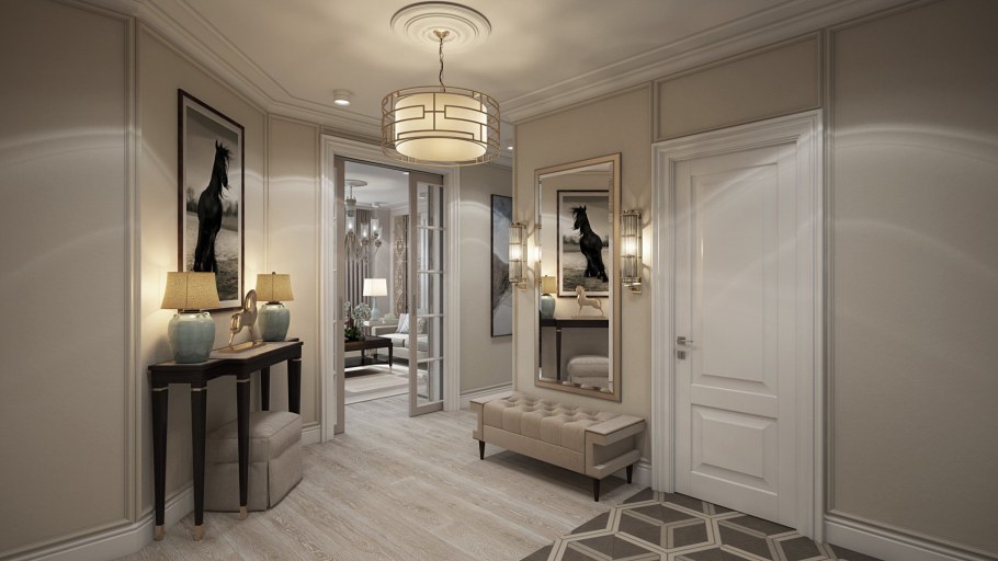 Прихожая Неоклассика олива