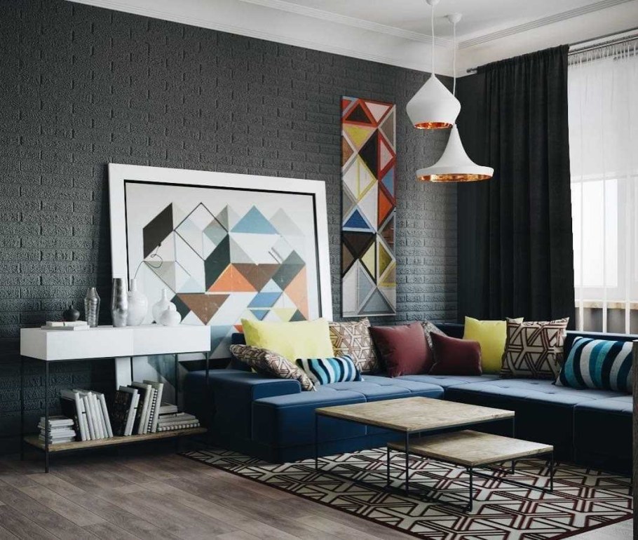 Интерьер гостиной в стиле Фьюжн