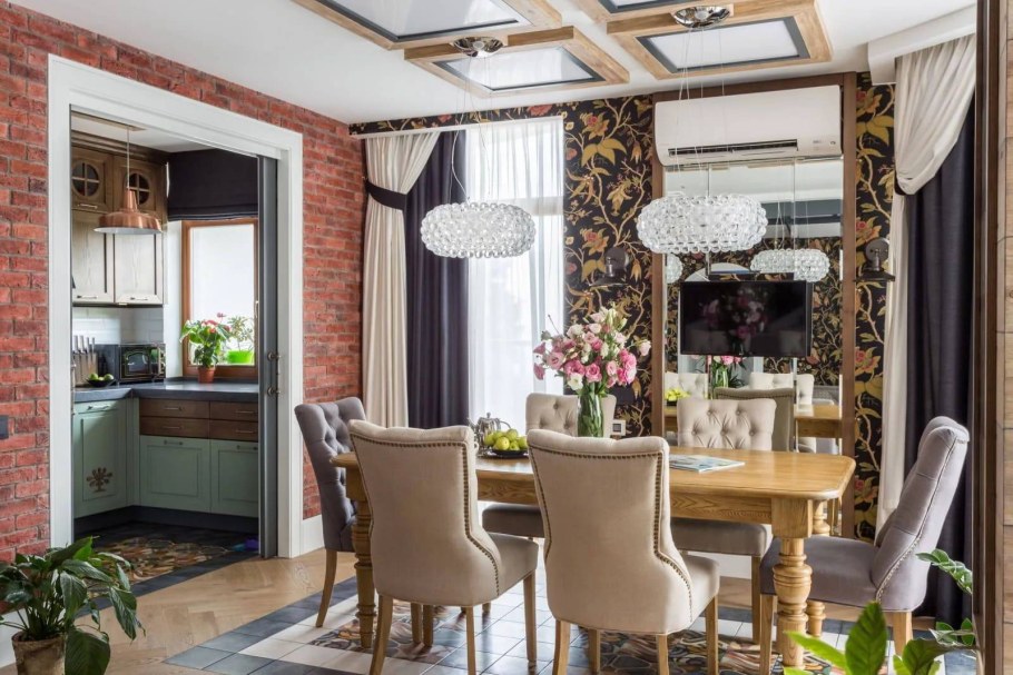 Интерьер кухни в стиле Фьюжн