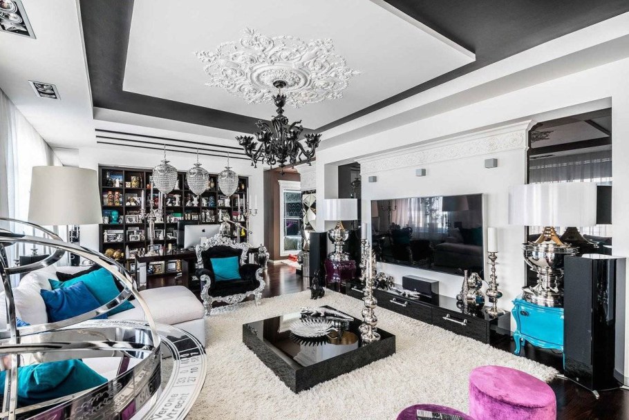 Гостиная в стиле Фьюжн дизайнерские интерьеры