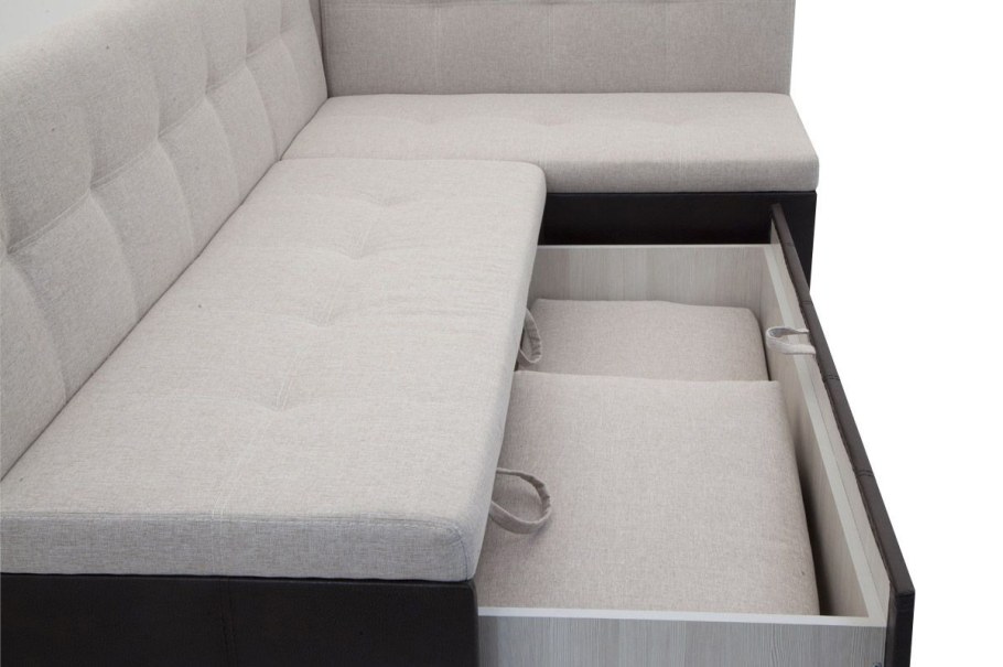 Кухонный диван Домино Комби грей угловой